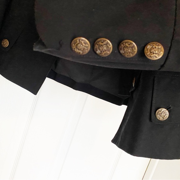 Bebe Black Military Style Women's Jacket in Size Large - Picture 6 of 10